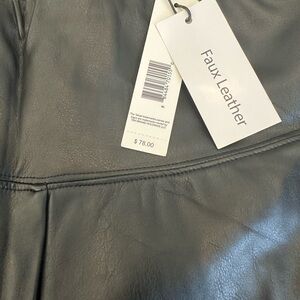 Tahari Elegant Black Leather pants